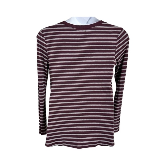 Michael Stars Phoebe Long Sleeve Stripe Thermal Top NWT Size M - Picture 4 of 7